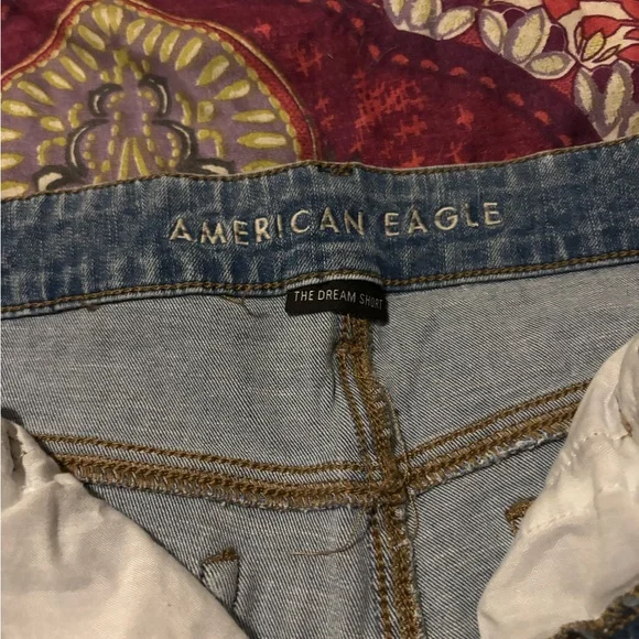 American Eagle Outfitters Ripped Blue Jean Shorts - Picture 5 of 10